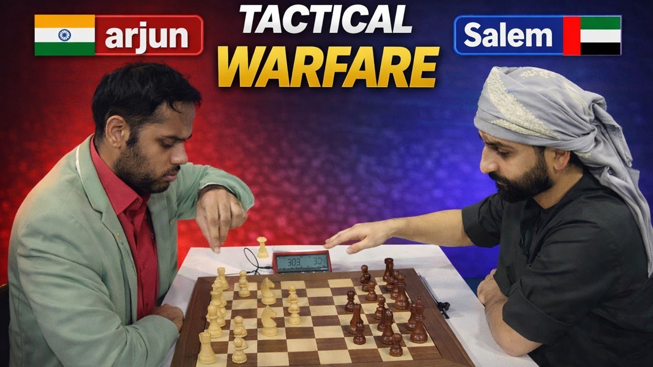 Indian King Faces The King's Indian || Arjun Erigasi vs Saleh Salem