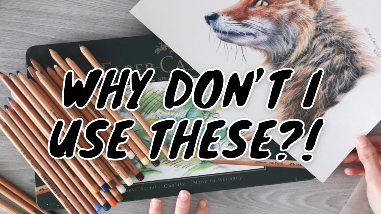 I FINALLY PULLED OUT MY PASTEL PENCILS AGAIN! Drawing a Fox With Faber Castell Pitt Pastel Pencils!