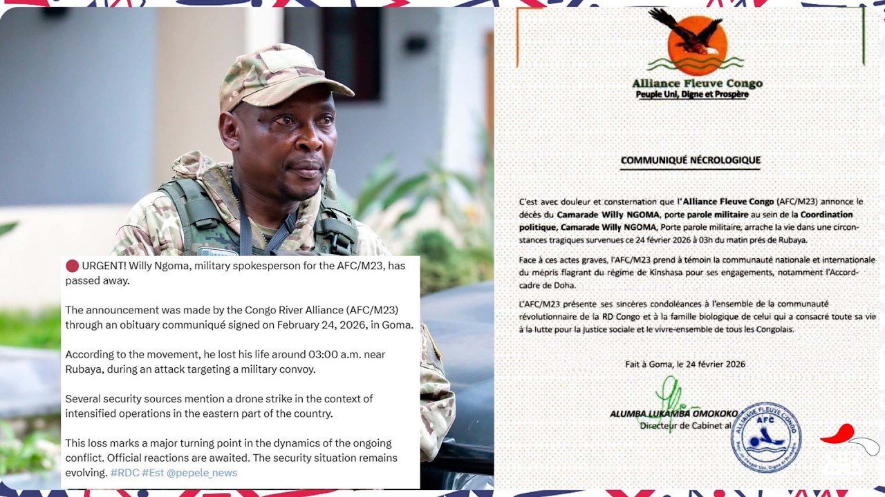 UMUVUGIZI WA GISIRIKARE WA M23 LT COL WILLY NGOMA YICIWE MU GITERO CYA DRONE CY'INGABO ZA LETA