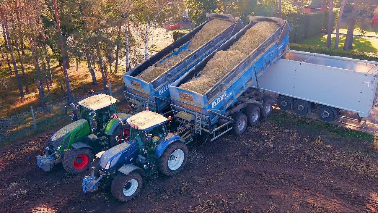 Mais 2021 : Big Dezeures with traction in the Mud / New Holland  T7 270 / Quirynen / Fendt 828 / 4K
