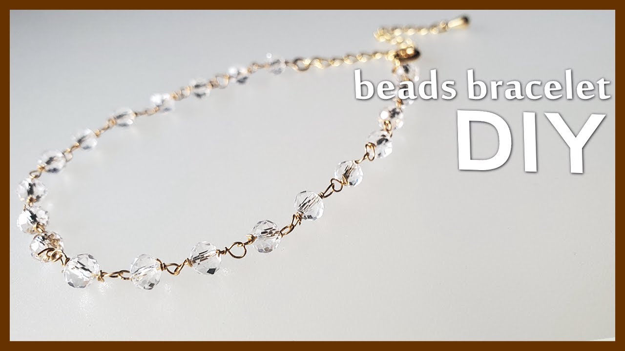 【💎✨ビーズブレスレット 作り方】ワイヤーで簡単に作る DIY bracelet