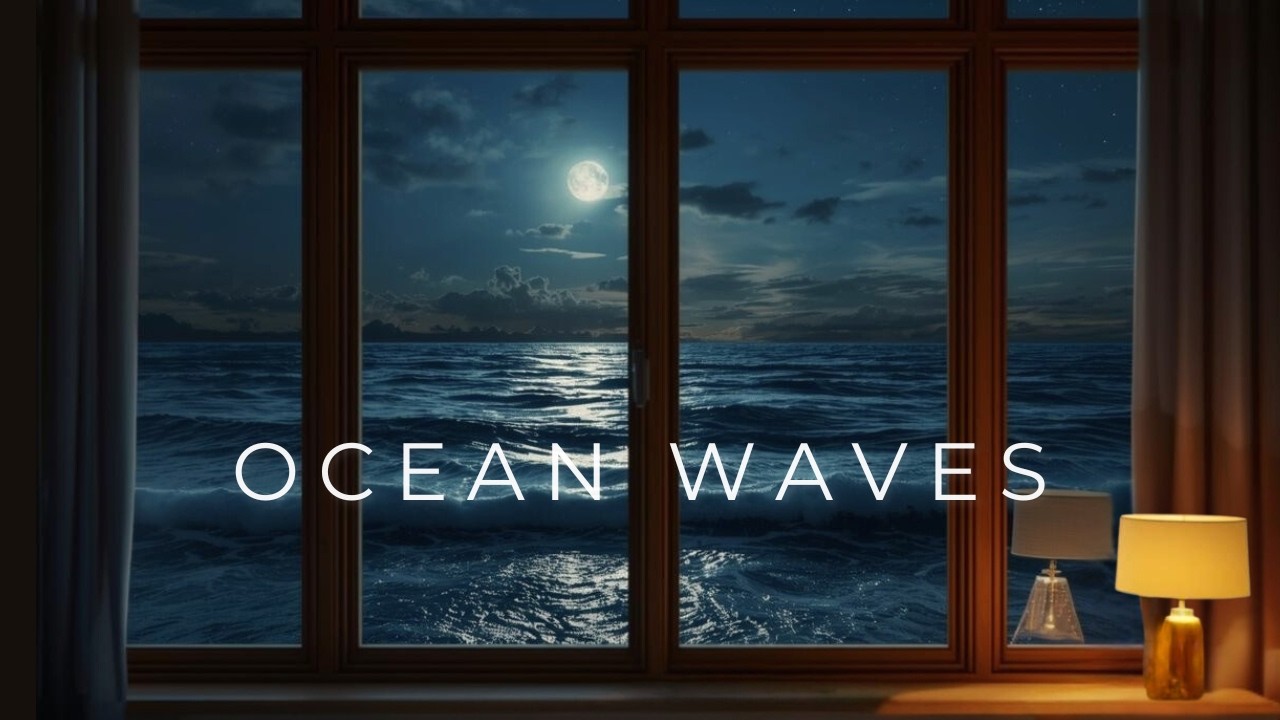 Ocean Waves Outside Window 🌊 Relaxing Sea Sounds for Deep Sleep (8 Hours)