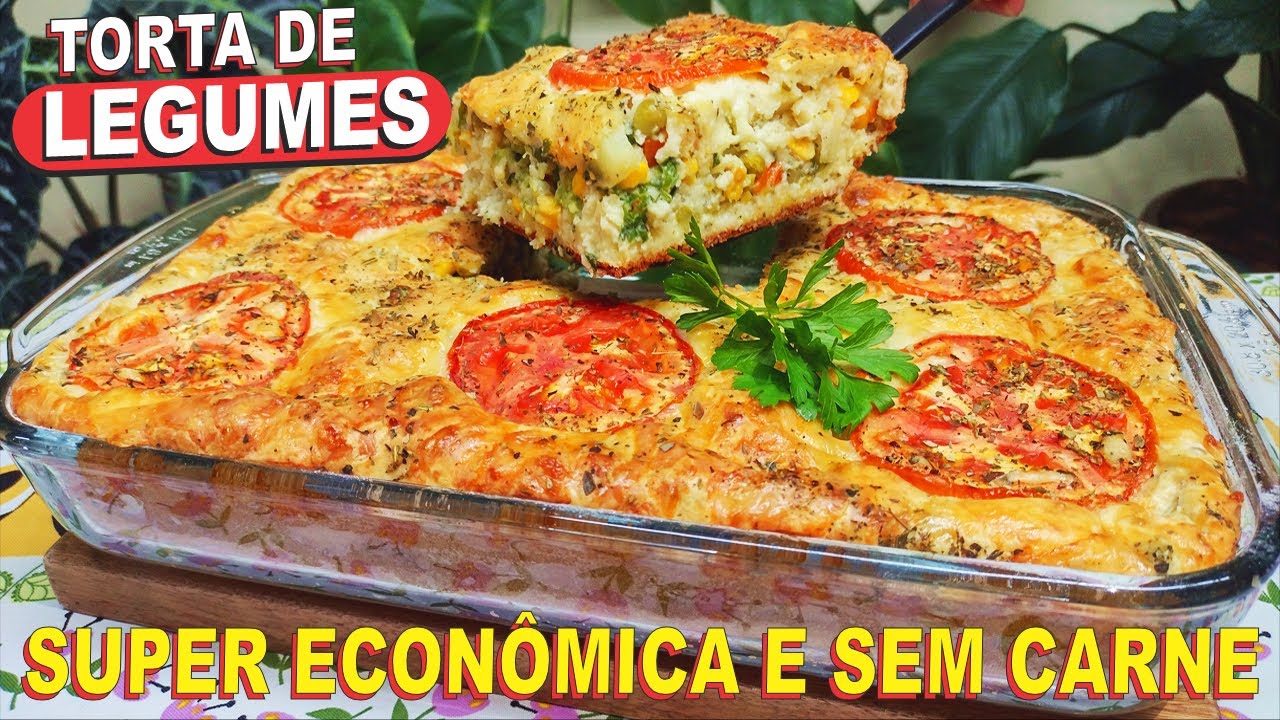 SUPER FÁCIL, ECONÔMICA E DELICIOSA❗😱 TORTA DE LEGUMES DE LIQUIDIFICADOR SUPER SIMPLES E RENDE MUITO!