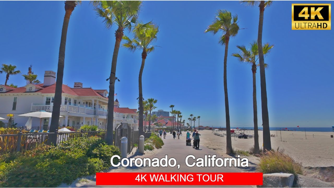 [4K] Coronado Island Full Walk Around - Downtown San Diego View