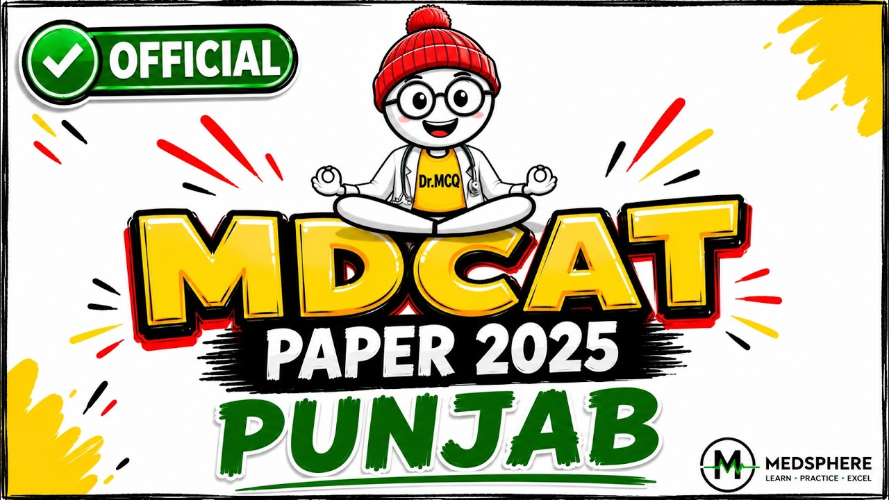 Provincial MDCAT 2025 Punjab Paper I Official MCQs  #mdcat #science