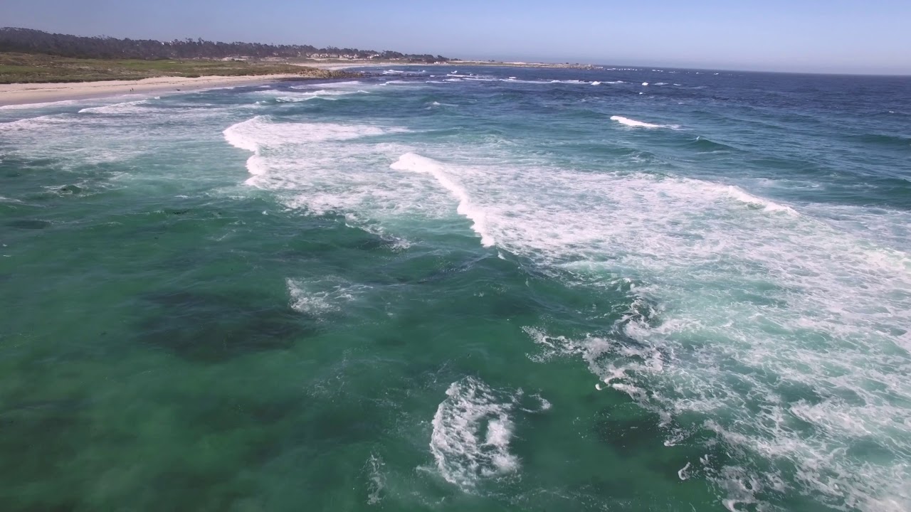 Asilomar Beach Unedited No Music Drone Footage - Monterey California 2016