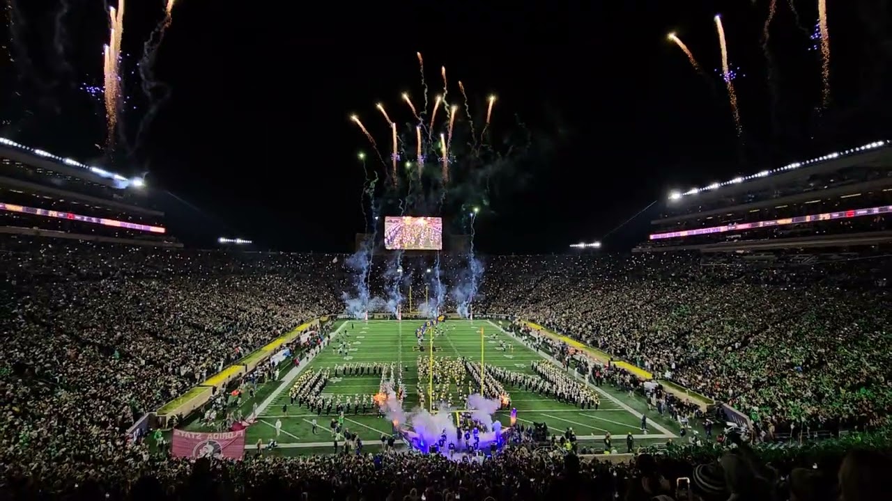 Irish run out of the tunnel - Notre Dame vs Florida State - 11/9/24