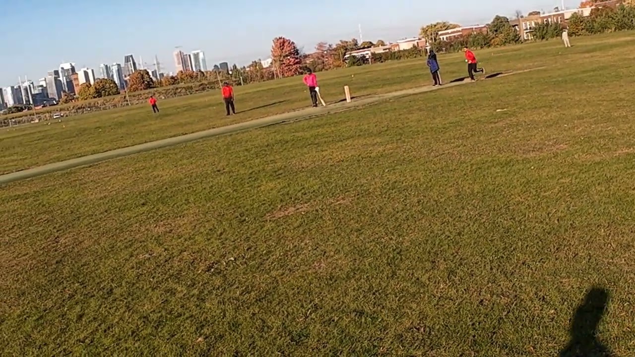 Umpire Sabariish clean bowled by Umpire Pankaj