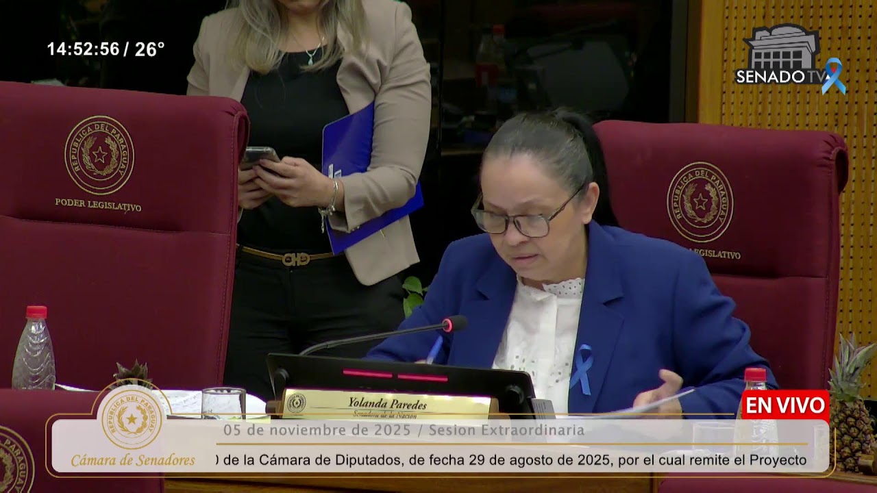Sesi&oacute;n Extraordinaria de la C&aacute;mara de Senadores - 05-11-2025