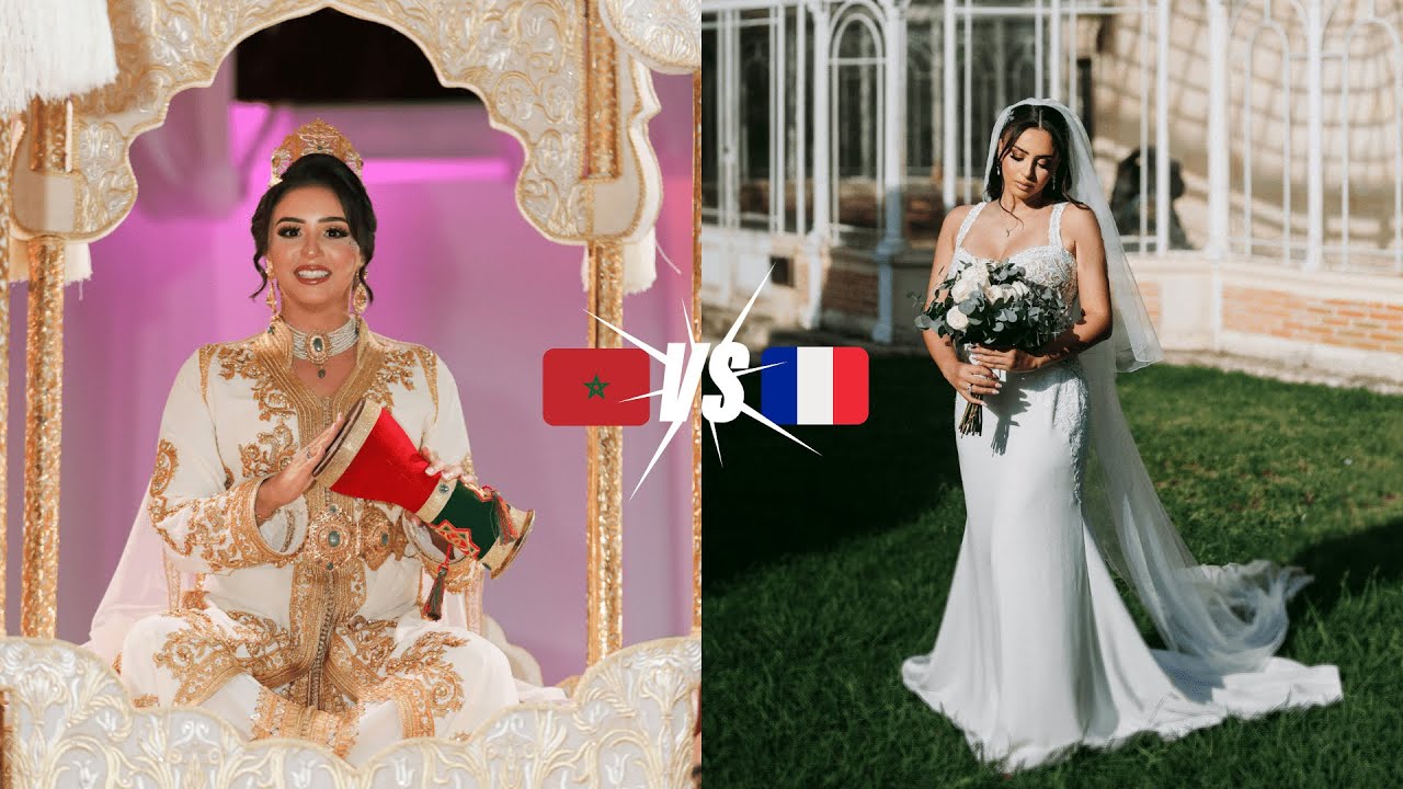 Mariage Marocain VS Mariage Français          تحظيراتي  للعرس 🇲🇦🇫🇷,  عرس مغربي ملكي👑،عرس فرنسي أنيق