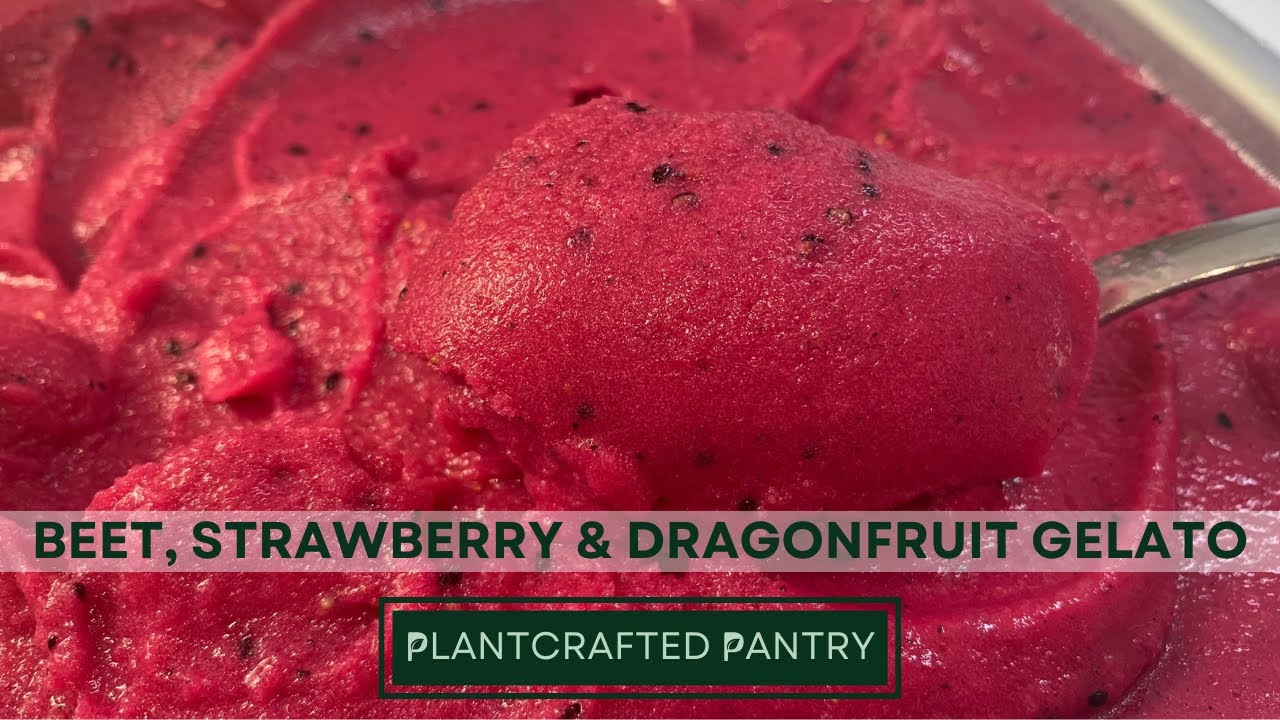 Beet, Strawberry and Dragonfruit Gelato | Vegan and Gluten Free Desserts
