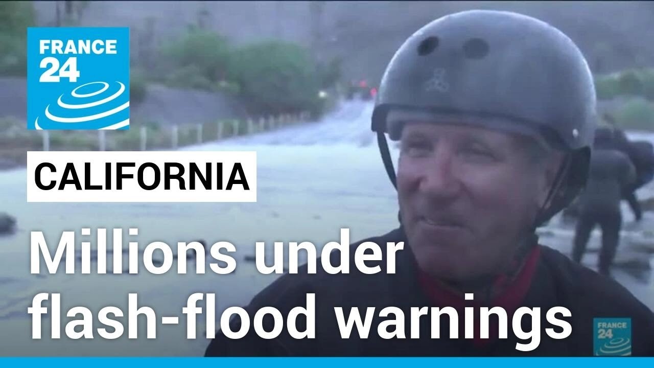 Tropical storm Hilary: Millions in California under flash-flood warnings &bull; FRANCE 24 English