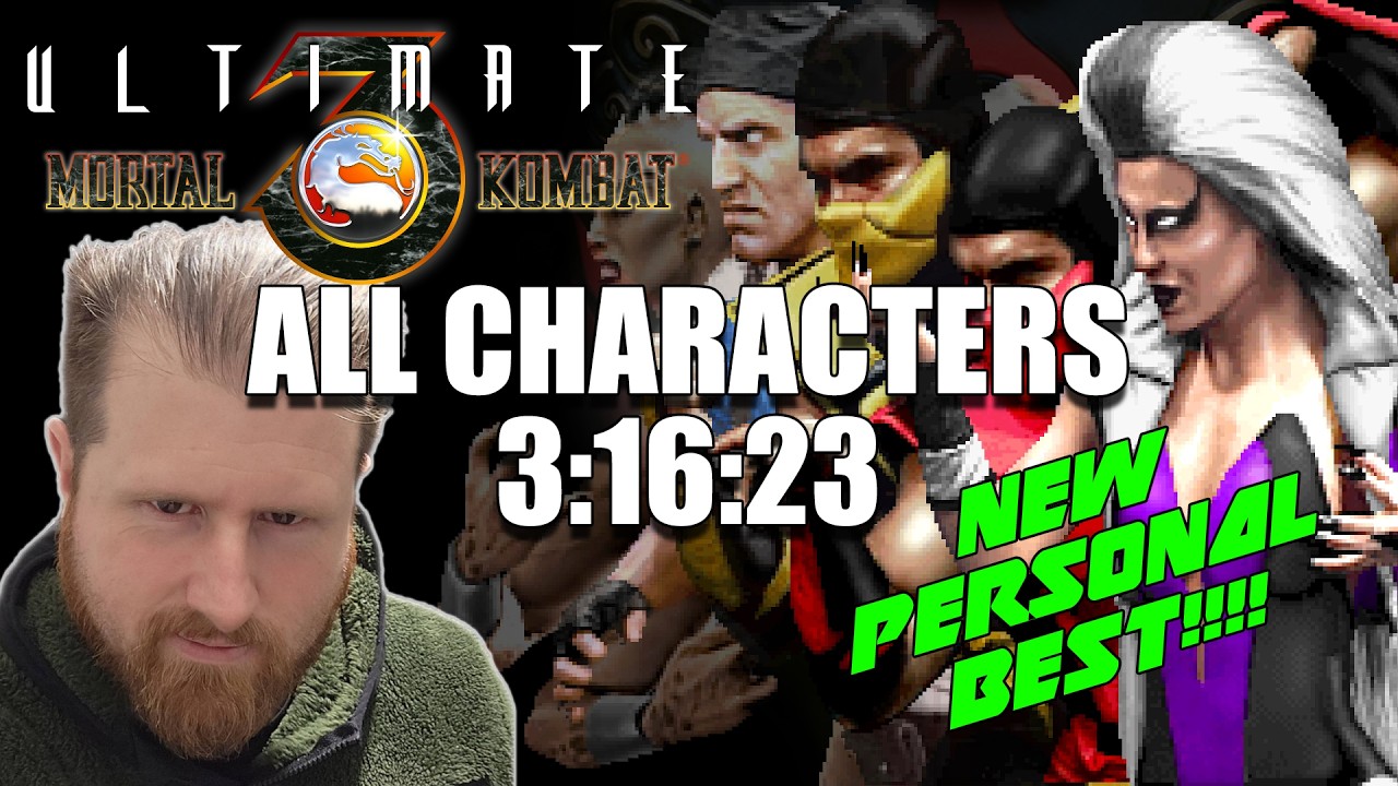 INSANE Ultimate Mortal Kombat 3 Speedrun - All Characters GAUNTLET! - 3:16:23 [PB]