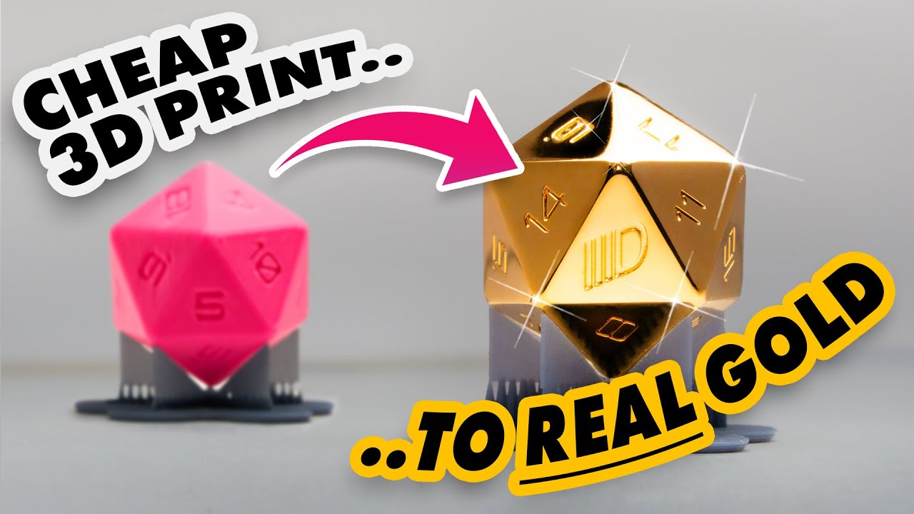 Electroplating Cheap 3D Prints to Real Gold