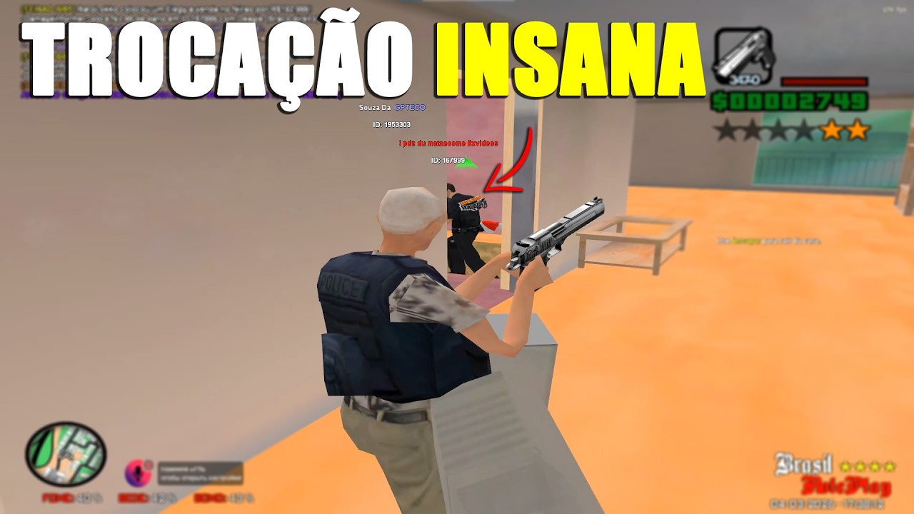 DESISTIR NO MEIO DO PVP COM O PM NO BRASIL ROLEPLAY - GTA SAMP RP
