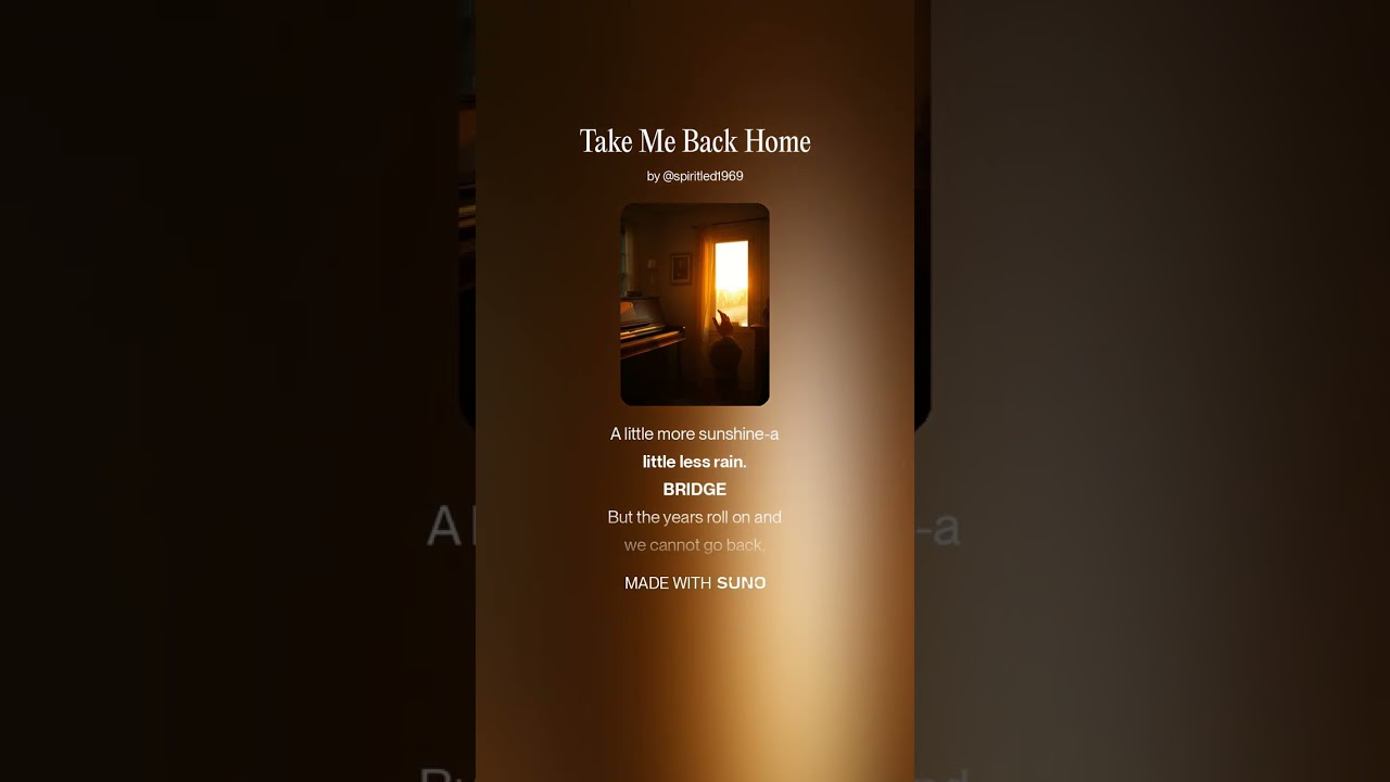 Take Me Back Home (based on the poem "Back Home")