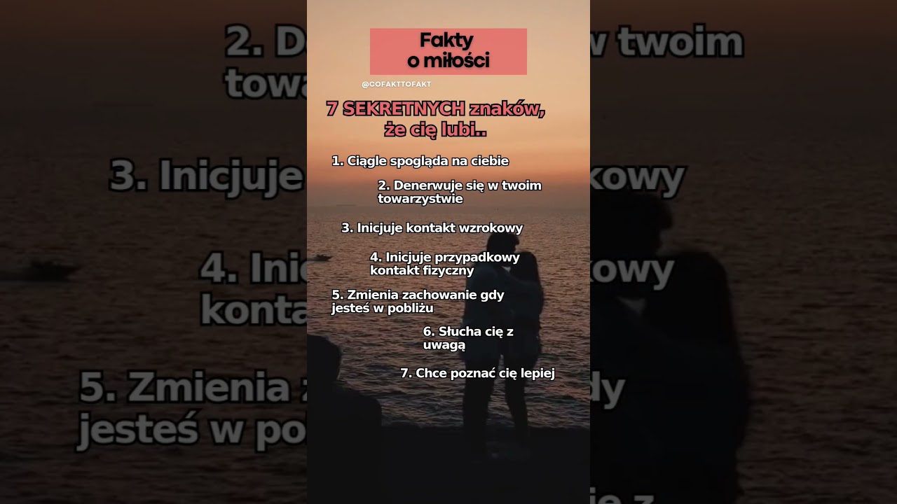 7 sekretnych znak&oacute;w, że cię lubi 🥰 #shorts #faktyomilosci
