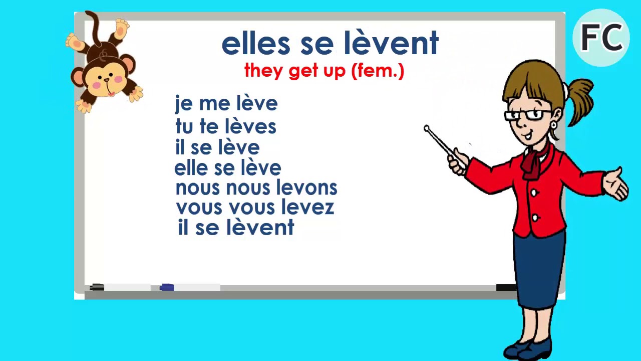 Le Verbe Se Lever au Présent - To Get Up Present Tense - French Conjugation