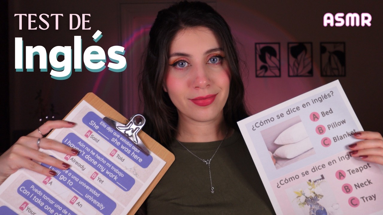 ASMR • Test de INGLÉS Para Aprender y Descansar!