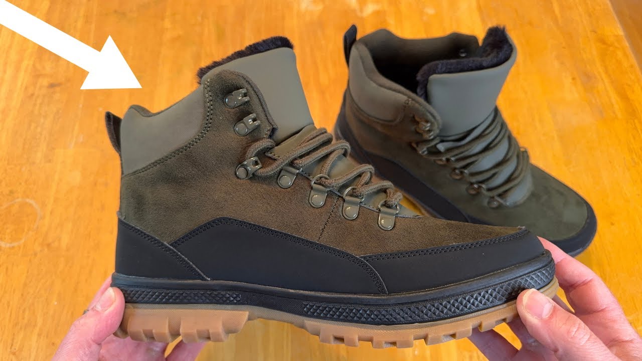 Wondamo Men's #SnowBoots Lightweight Waterproof #WinterBoots Fur Lined Anti-slip Cold Weather Shoes