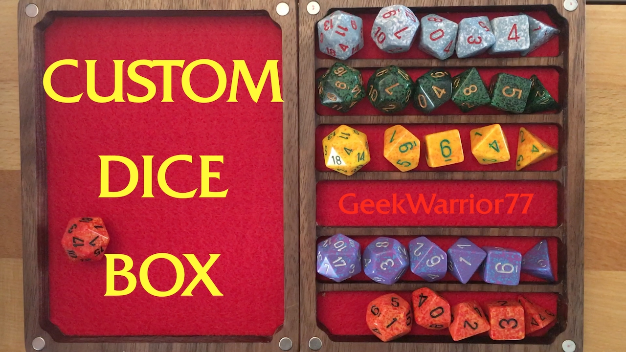 The dice must flow!  Custom Dice box and rolling tray combo