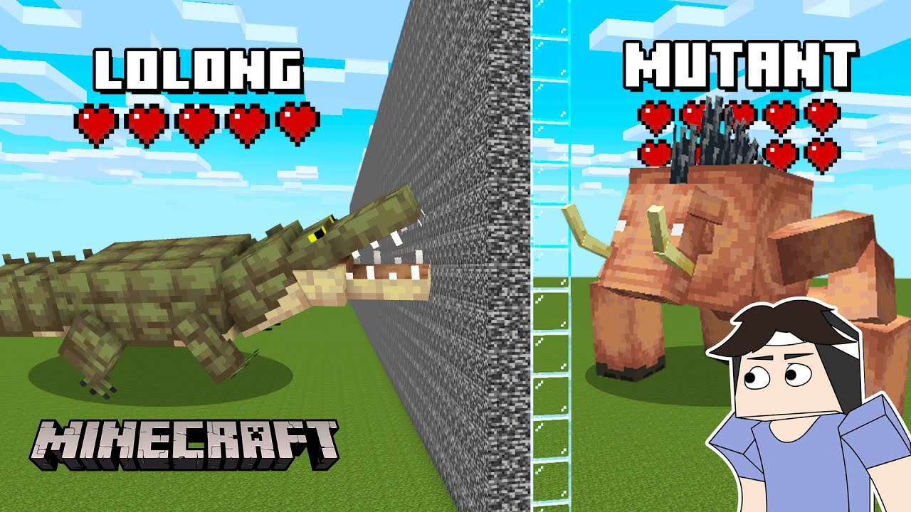 100 Lolong Vs Mutant Hoglins | Minecraft