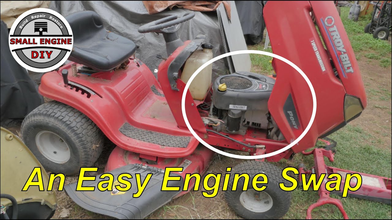 Troy-Bilt Riding Mower Engine Swap with a 19.5HP Briggs & Stratton