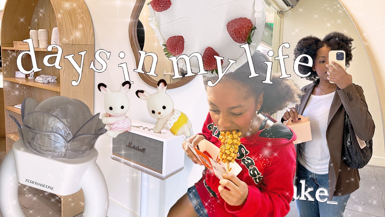 days in my life: visiting an aesthetic cafe, unboxing a ZB1 lightstick + album & more