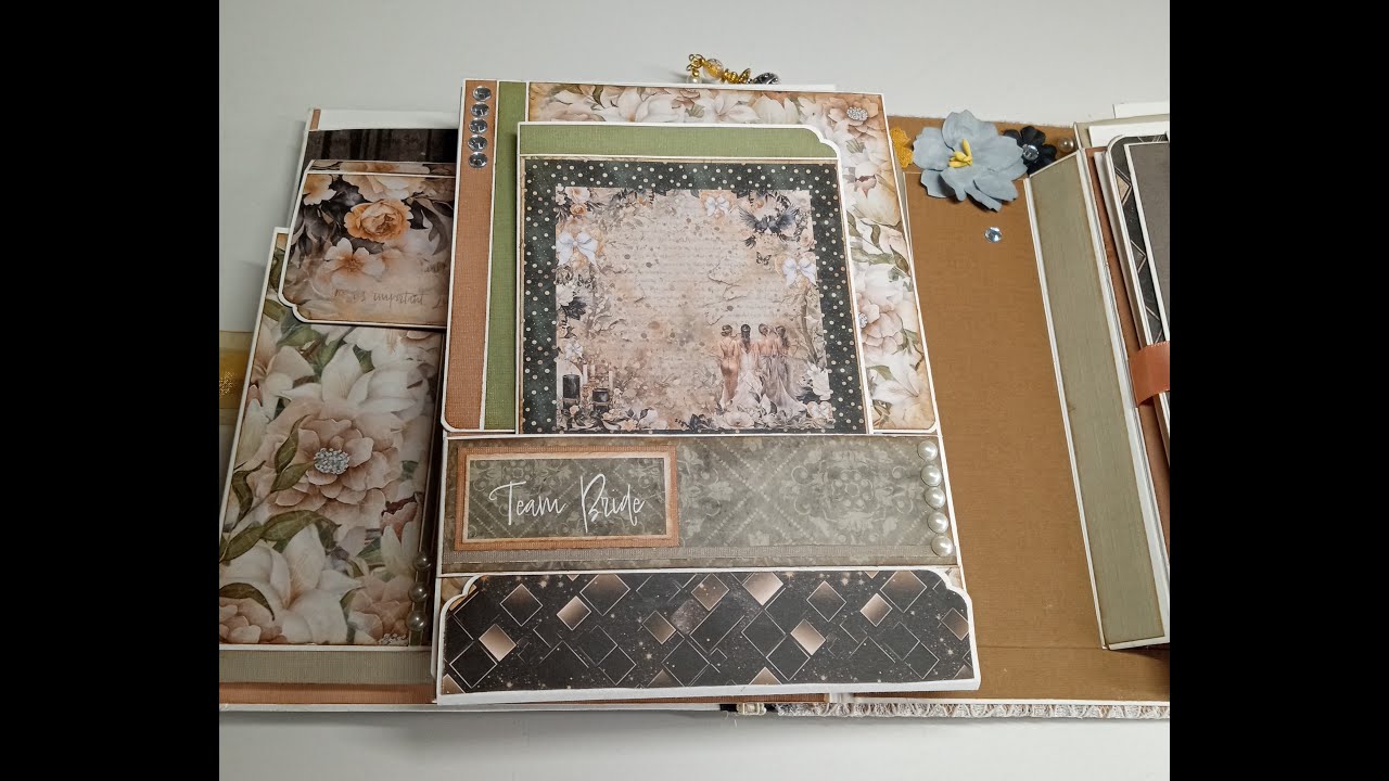 Tuto #3b de 12 | Album Pour Parents des Mariés (Débutant) | Dessus de la Page 2 | Scrapbooking