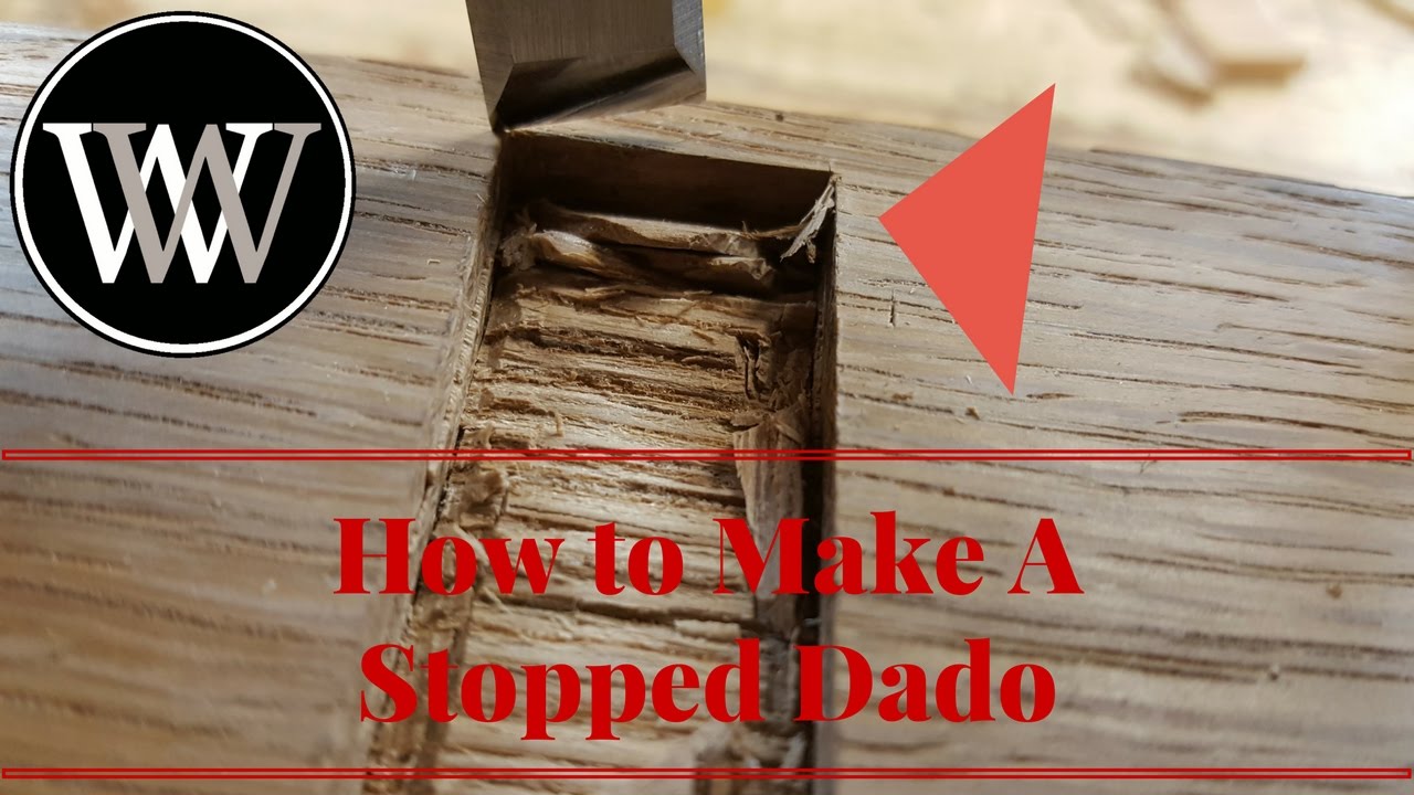 How To Make a Stopped Dado With Just Hand Tools - Woodworking Joint