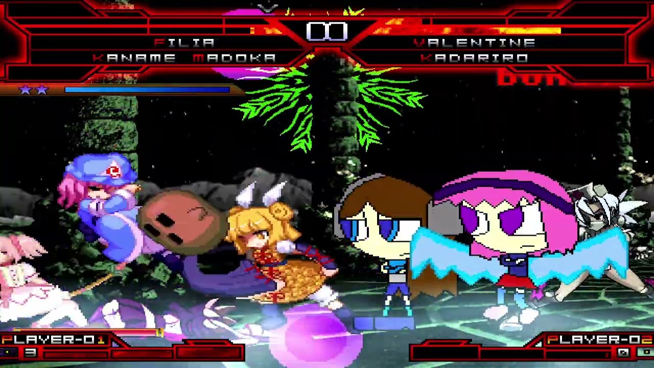 KOF MUGEN Tag Team Filia Medici Madoka Kaname Yuyuko Saigyouji vs Valentine Kadariro Mayumi Joutougu
