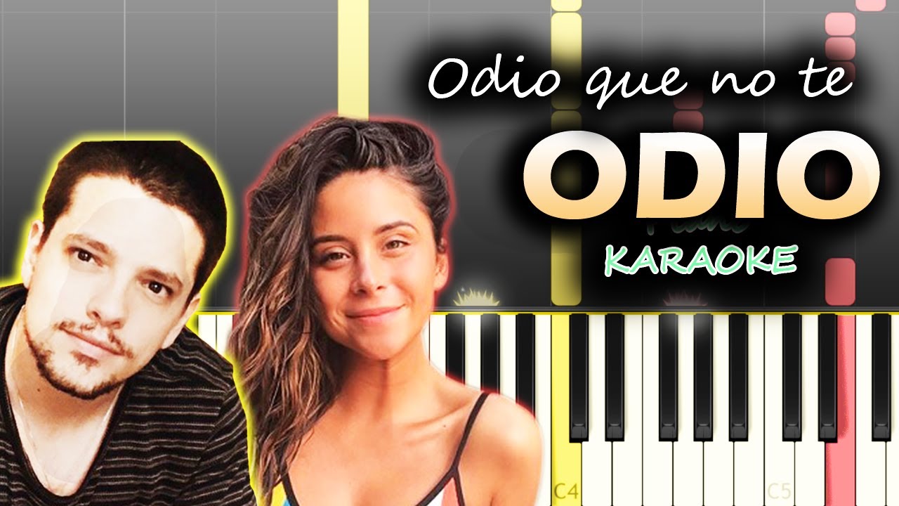 Lasso, Cami - Odio Que No Te Odio | KARAOKE Piano Acústico / Tutorial / Cover