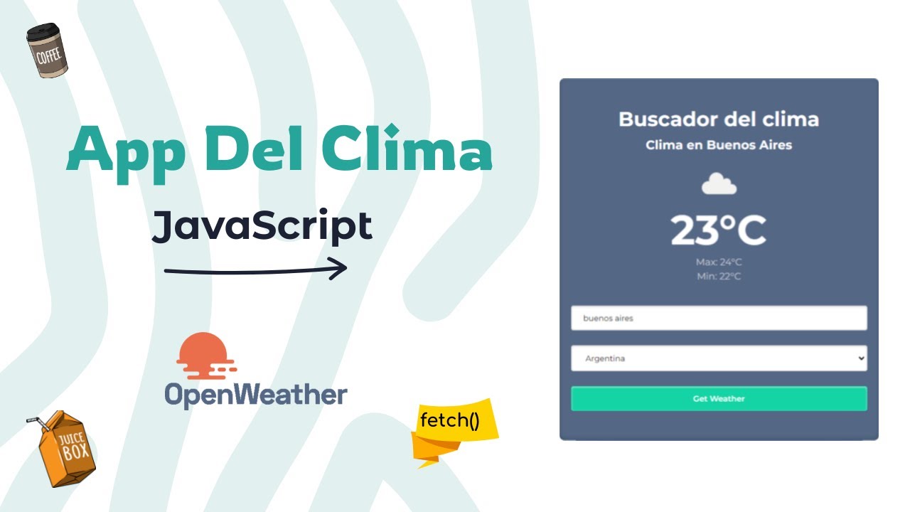 App Clima  - JavaScript - Buscador del clima- js - web - ECMA6