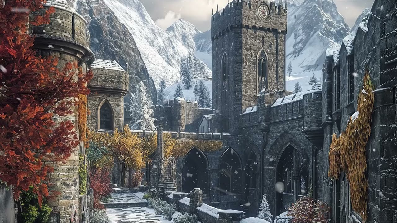 Basgiath Snowy Window | Reading Space in the Fourth Wing | Music & Snowstorm