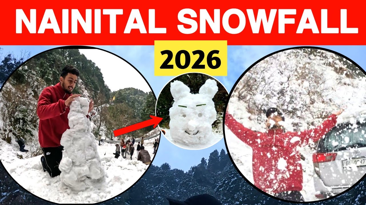 Nainital Mein Heavy Snowfall 😍 | 2026 Ka Pehla Snow