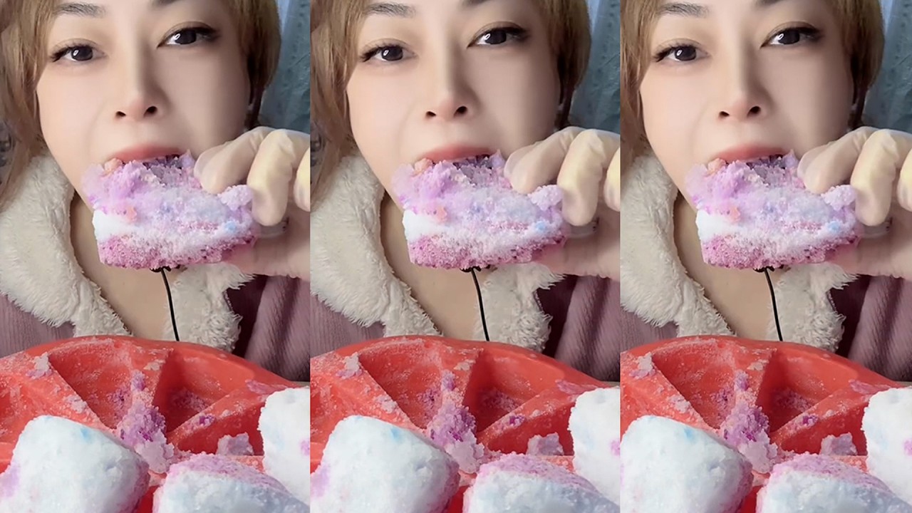 ASMR MUKBANG ICE EATING SOUNDS FROM THE FROZEN WATER
