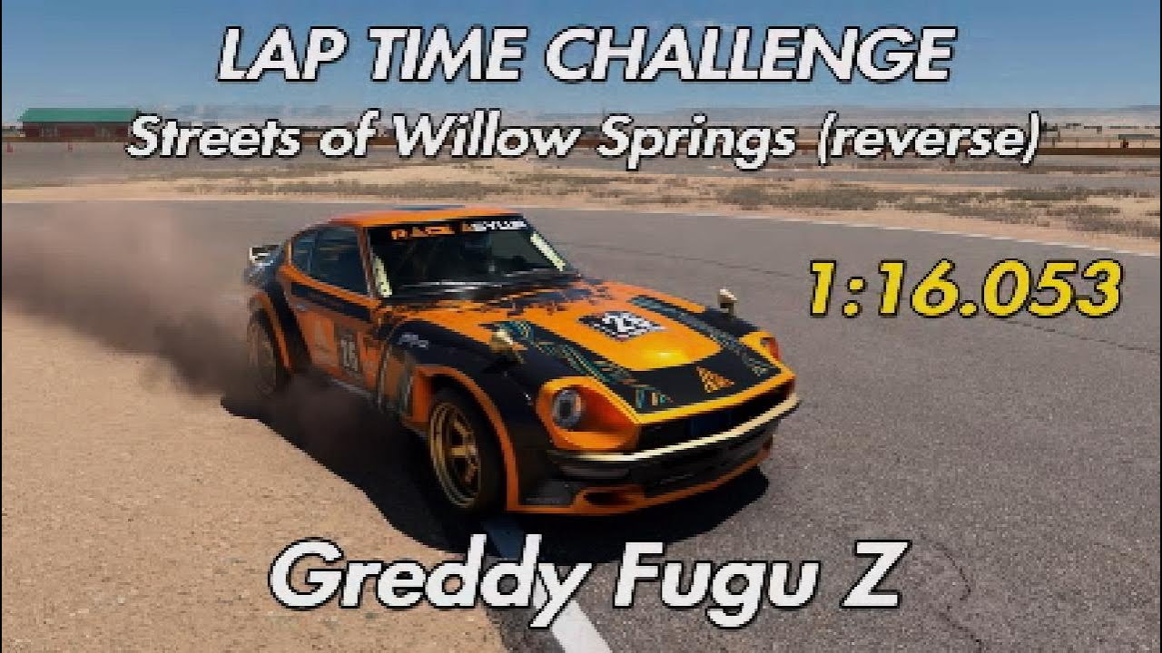 GT7 - Lap Time Challenge - Lap Guide - Streets of Willow Springs (reverse)