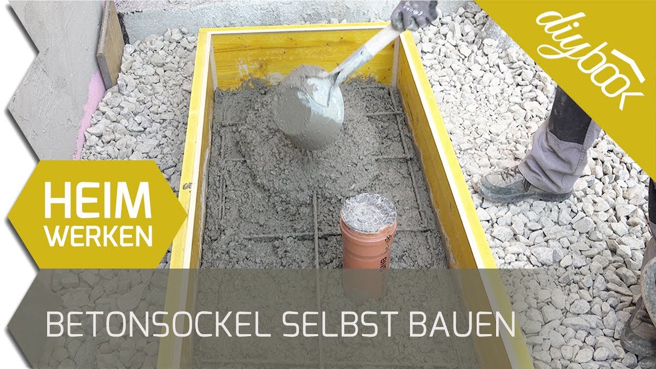 Betonsockel f&uuml;r eine W&auml;rmepumpe selbst bauen