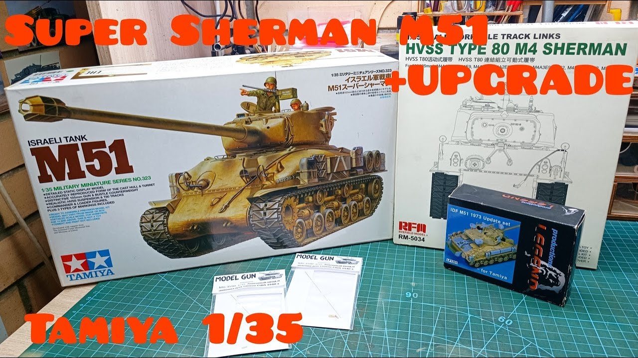 ОБЗОР! Super Sherman M51, Tamiya 1/35+ ТОПОВЫЕ ДОПЫ! REVIEW!