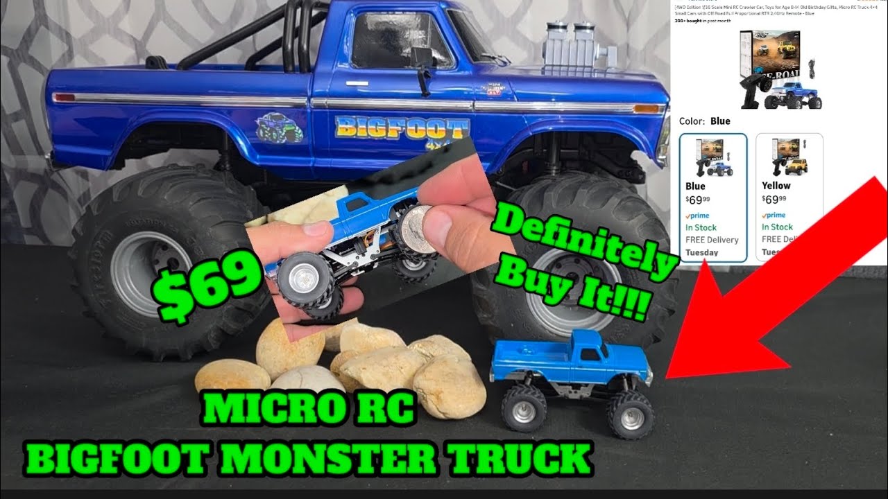 Best Christmas Gift Micro Bigfoot RC Toy Indoors VoleRusher RC #rctruck #rccar #christmas #traxxas 