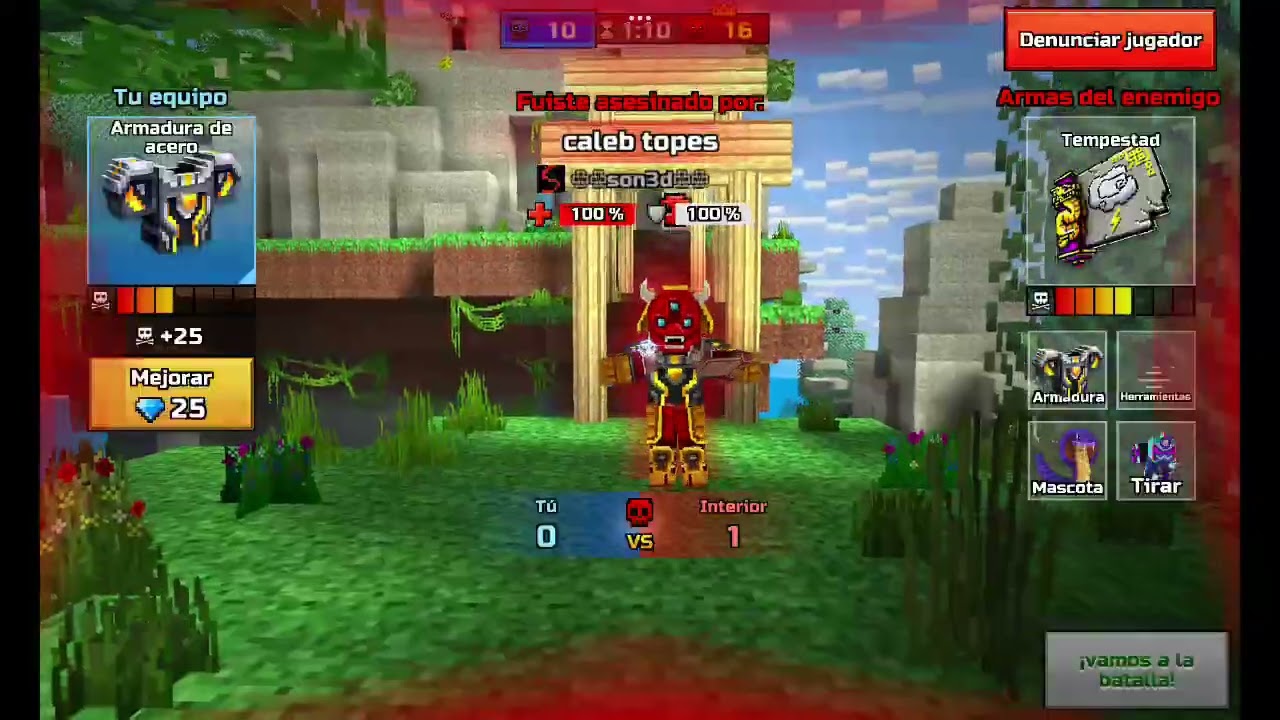 Pelea pelea de Minecraft con armas 