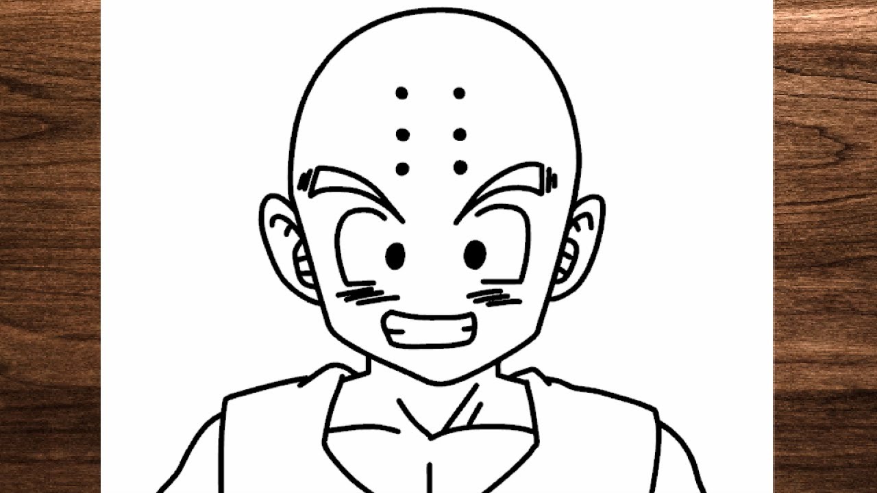How to draw Krillin step by step easy