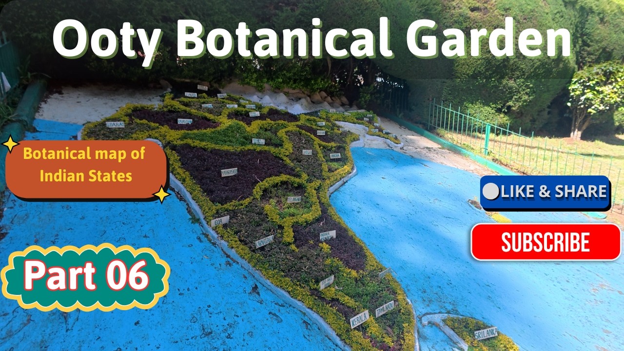Part 6| Ooty Travel Series| Botanical Garden| India Map| Nilgiri Heritage Highlights #ooty #vlog