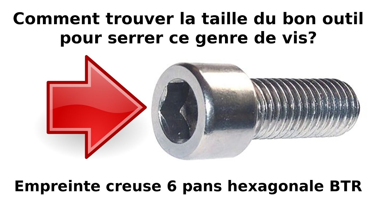 Comment déterminer les références de l'outil pour serrer une tête de vis hexagonale creuse 6 pans