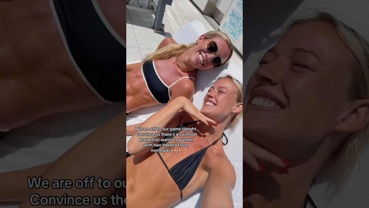 Sophie Cunningham soaking up the sun with her twin Lexie Hull ☀️