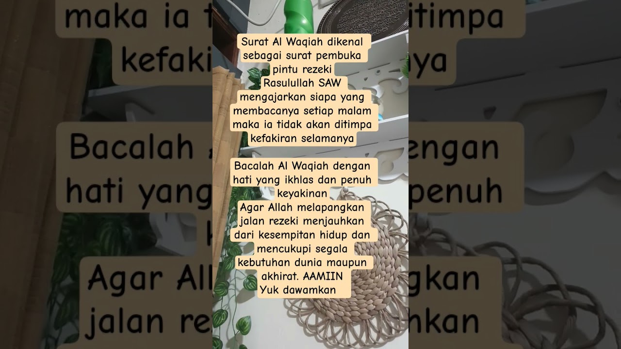 Membaca Surat Al Waqiah Agar Rezeki Lancar 