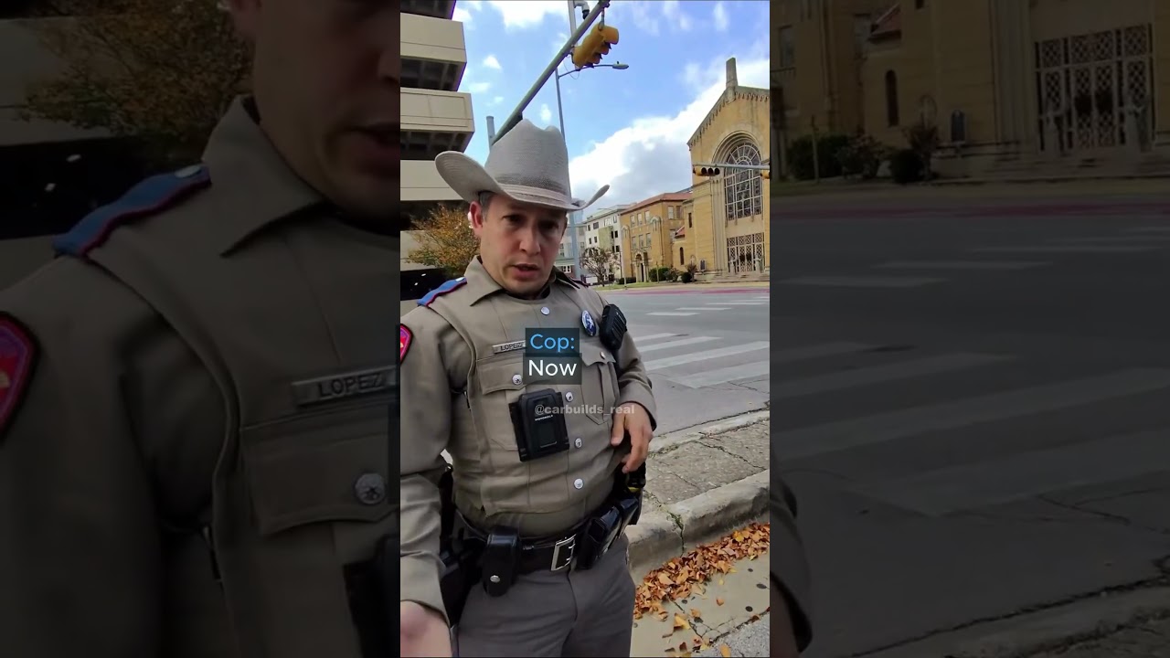 Cop Forgets to Park,  Then Just Drives Away😳