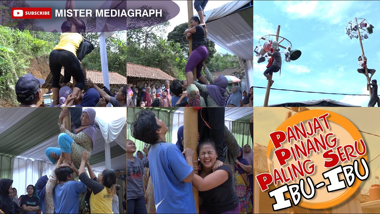 Panjat Pinang Paling Seru Di Ikuti Ibu-Ibu, Anak-Anak Dan Bapak-Bapak
