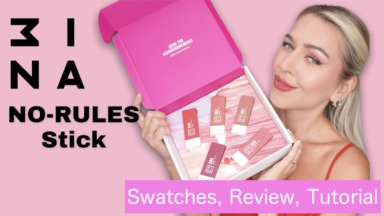 3INA NO-RULES stick review | swatches | tutorial