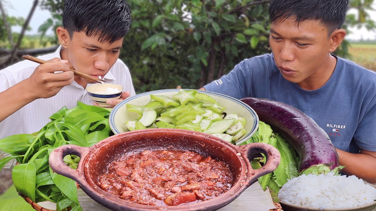 Thịt Ba Rọi Xào Mắm Ruốc Sả Ớt ● Bữa Cơm Ngoài Đồng Siêu Ngon